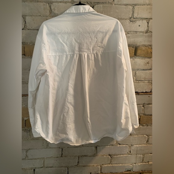 White Oversized Topshop Button Down Size 6 - Picture 2 of 4